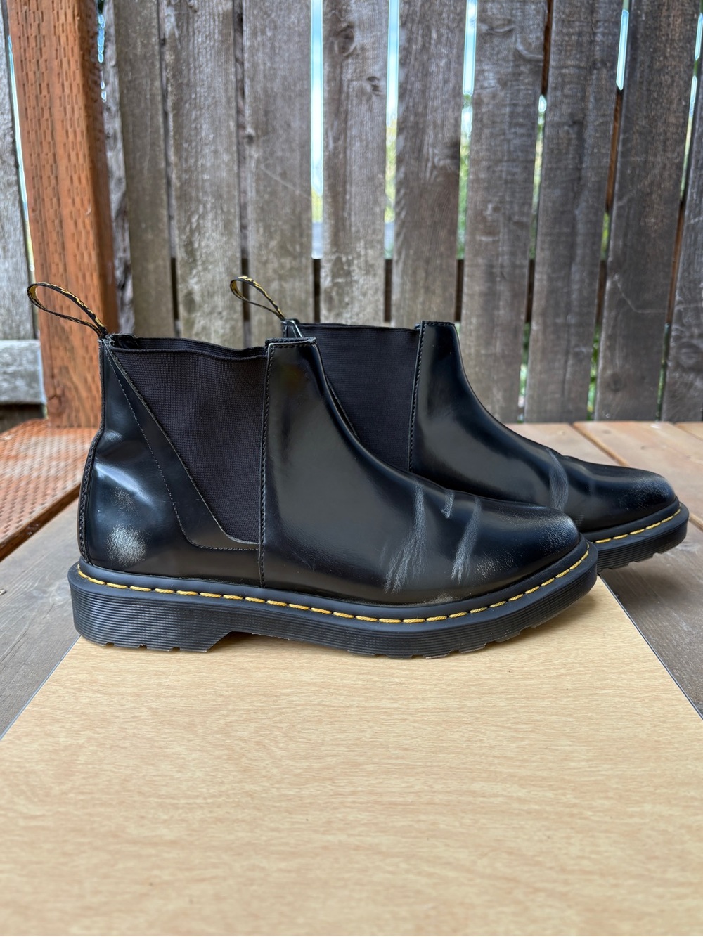 Dr. Martens Bianca Arcadia Silver Chelsea Boot  In Black/Silver Men’s 8/Wm’s 9